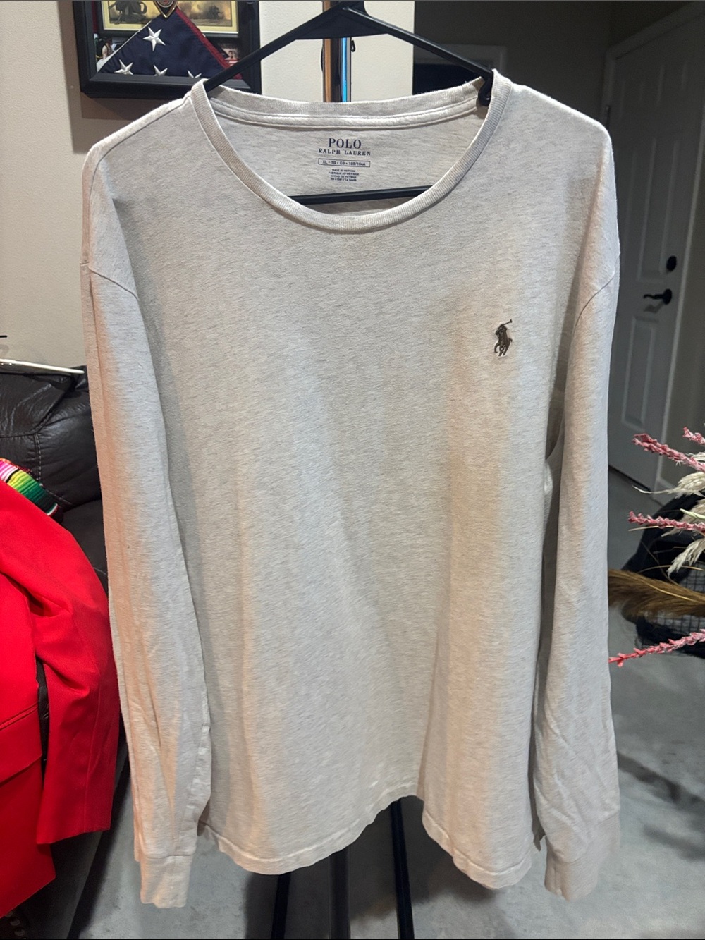 Polo by Ralph Lauren Light Gray Long-Sleeve Crewneck Shirt